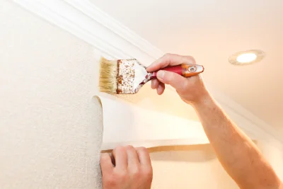 Pose de papier peint à Ibarrolle — revêtements muraux et toiles de verre